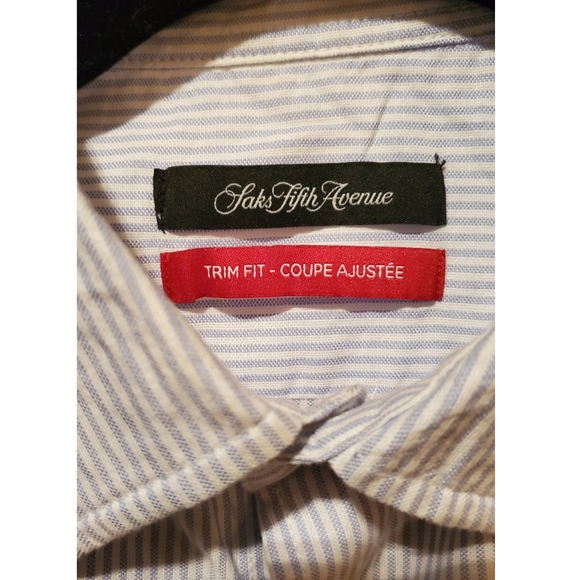 Saks Fifth Avenue trim fit long sleeve button-up - Picture 3 of 7